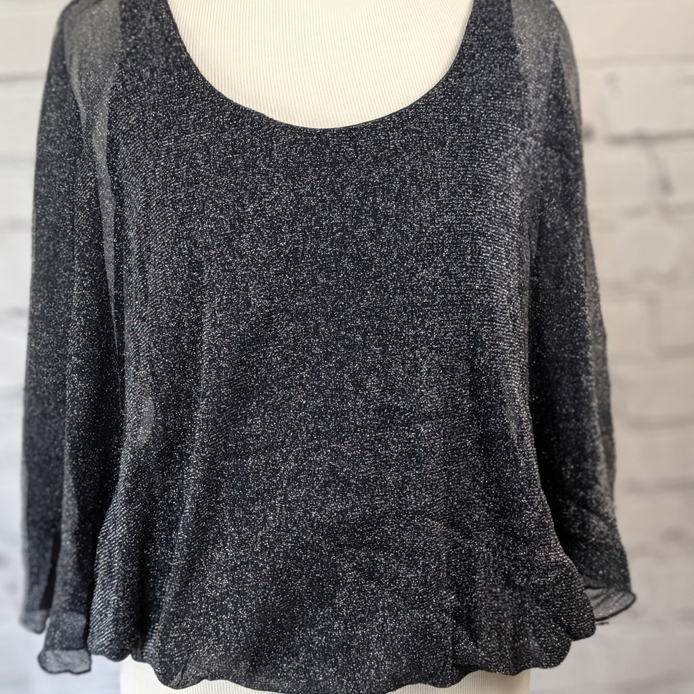 Navy sparkle top